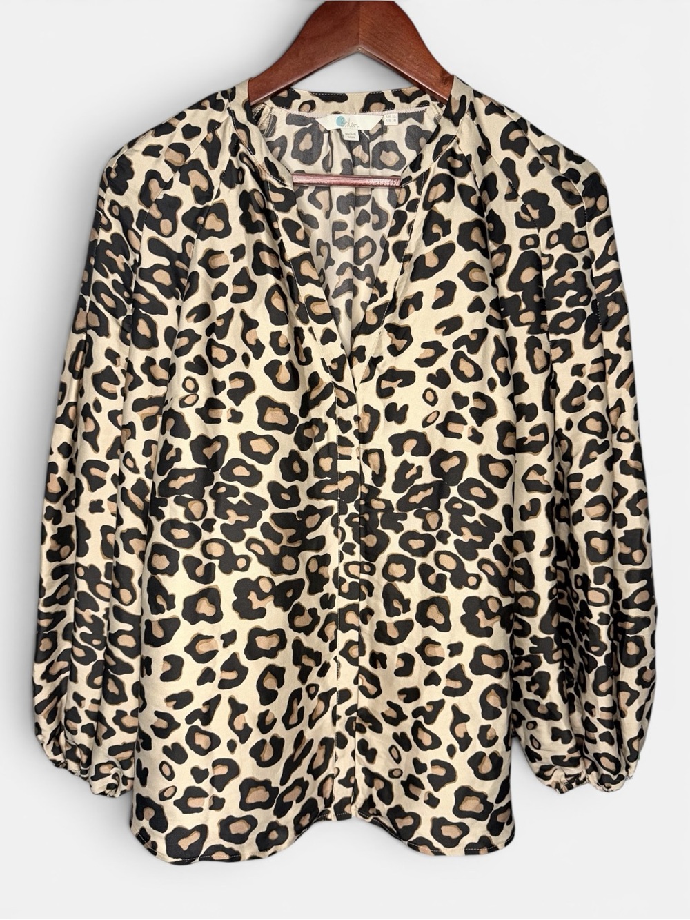 Boden Leopard Animal Print Blouse Top Mob Wife Workwear| Size 8